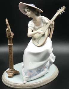 VERY RARE LLADRO FIGURINE SWEET SONG 6408 RETIRED ORCHESTRA GIRL MUSICIAN - Picture 1 of 8
