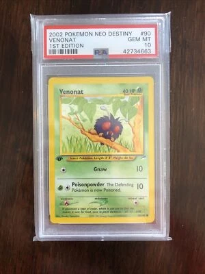 Pokemon PSA 10 1st Edition Neo Destiny Venonat - Image 1 of 2