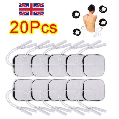 20PCS Tens Machine Replacement Electrode Pads 5cm Reusable Pads EMS Massager - Image 1 of 4
