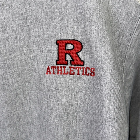 Vintage Rutgers Athletics Champion Reverse Weave Sweatshirt Crew Large 90s NCAA Cover
