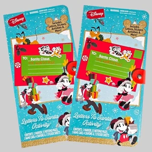 Juegos de actividades navideñas de 2 cartas a Santa Disney con pegatinas y crayones de Mickey - Imagen 1 de 17