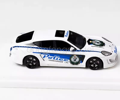 MK 1:64 Scale White Police Gemballa Coupe Sports Diecast Resin Car Collection - Image 1 of 4