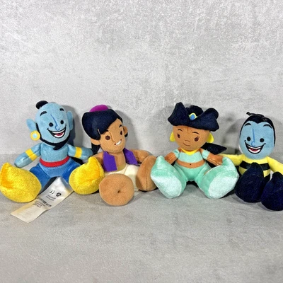 Official Disney Store Aladdin Tiny Big Feet Plush Jasmine Genie Bundle - Image 1 of 4