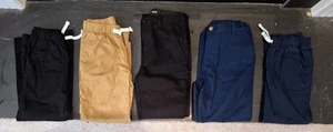 LARGE LOT BOYS KIDS SCHOOL DRESS KHAKI PANTS SIZE 8 10 12 OLD NAVY CAT & JACK - Picture 1 of 3