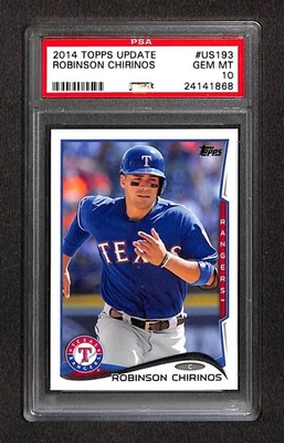 2014 TOPPS UPDATE #US193 ROBINSON CHIRINOS PSA 10 GEM-MT 24141868  - Image 1 of 3
