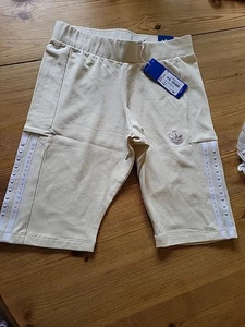 BNWT Adidas Size 12 Cream Gym Shorts - Picture 1 of 5