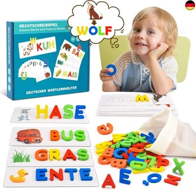 EUCOCO Vorschule Montessori Spielzeug,Lesen Lernen Jungen Mädchen Geschenk Zur