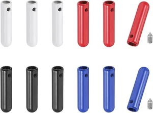 12 Pcs Shoelace Tips w/ Screw Alloy 25mm Cylindrical Aglets Cord End Tip Cap - Picture 1 of 5