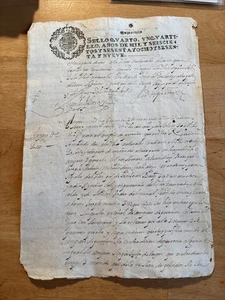 Italy Italian One page Document Circa 17th Century 1600s Antique - Picture 1 of 3