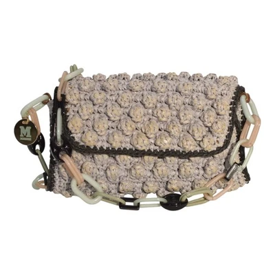 Missoni 3D Gray Wicker Crochet Medium Shoulder Bag Multicolor Resin Chain Strap - Image 1 of 4