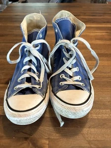 Vintage Converse Chuck Taylor Unisex 80s High Top Schuhe Herren 6 Woman’s 8 Blau - Bild 1 von 11