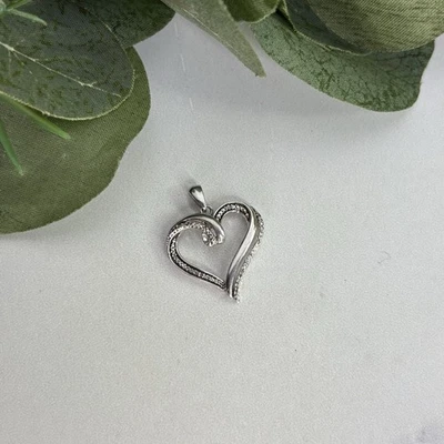 Colgante Jane Seymour Corazón Diamante Blanco Plata de Ley Foto 1 de 4