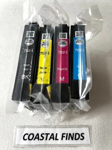 Epson 702 Ink Cartridge CMYK Set of 4 INITIAL NEW OEM Sealed 702i WF-3720 3730 - Picture 1 of 1