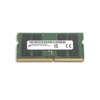 Micron SODIMM 32GB DDR4 3200 PC4 25600 2Rx8 MTA16ATF4G64HZ-3G2 Laptop Noteboo... - Image 1 of 2
