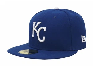 New Era 59Fifty Men Women Cap Kansas City Royals Blue On Field Game Big Size Hat - Picture 1 of 5