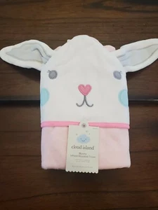 🐰 Coniglietto 🐰 Telo da bagno con cappuccio per neonati di Cloud Island Nuovo con etichette - Foto 1 di 6