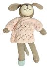 Zia Tia Hand Knit Dog Plush Toy Organic Cotton Oeko-Tex Gots Certified Dress 15"