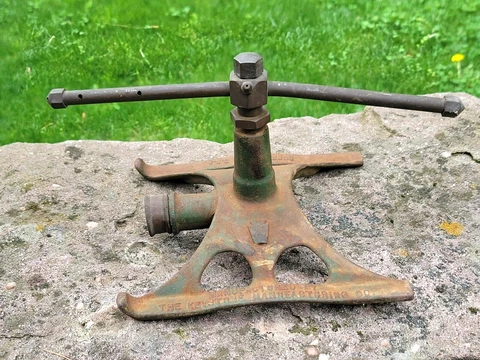 KEYSTONE Buffalo NY Cast Iron Lawn SPRINKLER Antique Vintage Old 1920s Art Deco Cover