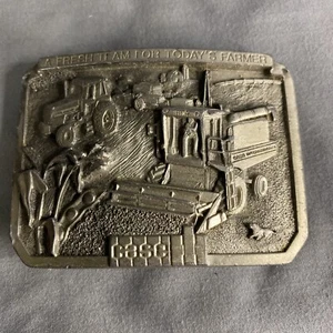 Vintage 1985 Case IH Guss Gürtelschnalle Mähdrescher Traktor Landmaschinen - Bild 1 von 2