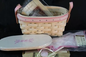 Combo de cesta encalada Longaberger 2005 HoH Horizon of Hope con tapa WW COMPLETO - Imagen 1 de 12