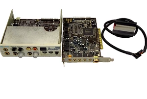 CREATIVE SB0010D IR I/O  FRONT PANEL + CREATIVE SB0090 PCI SOUNDKARTE  #GK9235 - Bild 1 von 2