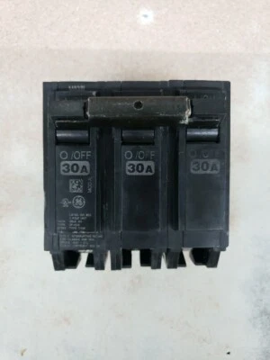 GENERAL ELECTRIC THQB32030 3 POLE CIRCUIT BREAKER 30A 240V NT W QRCODE - Image 1 of 4