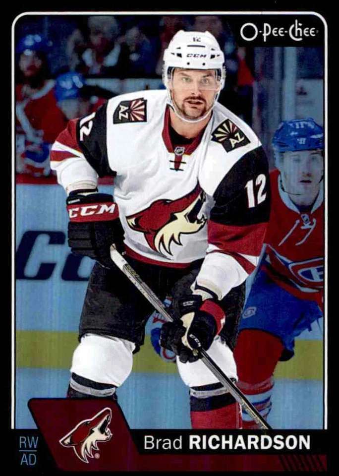 2016-17 O-PEE-CHEE RAINBOW BLACK BRAD RICHARDSON 014/100 ARIZONA COYOTES #104 - Image 1 of 2