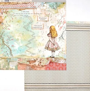 10 sheets, Stamperia double sided 12x12 Scrapbook paper - Alice in Wonderland - Afbeelding 1 van 1