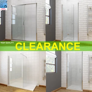 Bathroom Bi fold Sliding Pivot Shower Doors Enclosure Frameless 6mm/8mm Glass - Picture 1 of 55