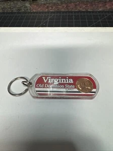 Virginia "Old Dominion State" Collectible/souvenir Keychain Lucky Penny 1983 - Picture 1 of 15