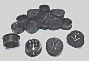 QTY15 HEYCO 1/2" HOLE UB.500 BLACK 2055 UNIVERSAL BUSHING GROMMET PLASTIC NYLON - Picture 1 of 9
