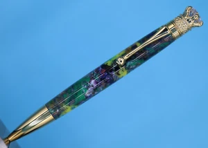 Bolígrafo Crown Jewel en oro de 24 quilates con material mineral único de 10 colores - Imagen 1 de 10