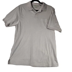 Munsingwear Dry Dimensions Mens Tan Beige Short Sleeve Polo with Pocket Size L - Picture 1 of 6