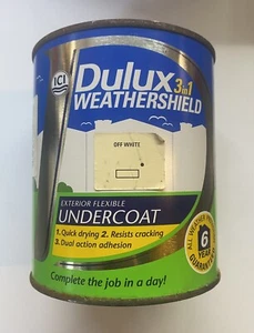 Dulux Weathershield exterior flexible undercoat off white 750ml wood metal plast - Picture 1 of 3