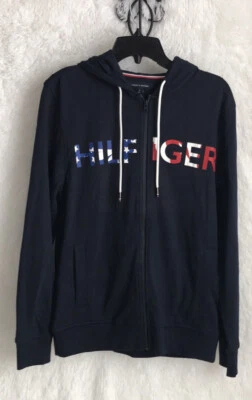 TOMMY HILFIGER STARSTRIPE PATRIOTIC ZIP UP HOODIE NEW RARE Size Médium - Image 1 of 4