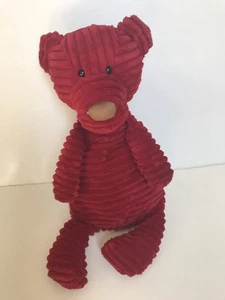 Jellycat Teddy Bear Crimson Red Corduroy Cordy Roy 16" Tall lovey plush toy - Picture 1 of 7