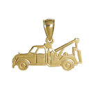 New 14k Gold Tow Truck Charm Pendant