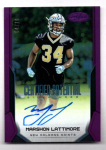 2017 Certified Potential Signatures Mirror Purple Marshon Lattimore 4/10 A32 055