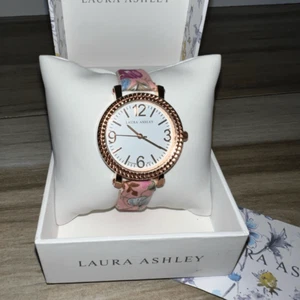 Laura Ashley watch women's floral analog display Japanese quartz new battery - Picture 1 of 8