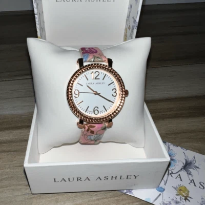 Laura Ashley Reloj Mujer Floral Analógico Pantalla Cuarzo Japonés Batería Nueva Foto 1 de 4