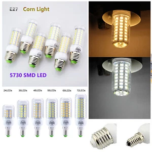 1/6/10 pcs Bright E27 E14 5730 SMD LED Corn Bulb Lamp Light Cool Warm White 220V - Picture 1 of 24