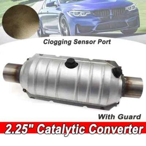 2.25" Inch Universal Sports Cat Catalytic Converter High Flow 400 Cell Stainless - Picture 1 of 15