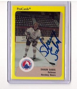 SHAUN SABOL SIGNED 1989-90 PROCARDS AHL HOCKEY CARD #333 NHL FLYERS AUTOGRAPH