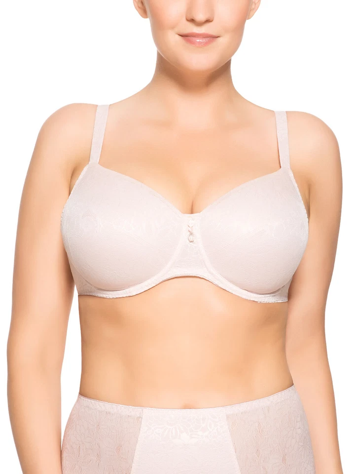 Ulla Alice Soutien-gorge Dentelle à Armature Grande Taille 3825 85-125 H-I Beige - Photo 1/3