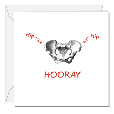 Hip Replacement Surgery Card Congratulations New Hip Operation Funny Recover - Image 1 of 4