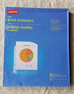 STAPLES 50 中等重量上装透明护板字母尺寸 #10519 — 第 1/2 张图片