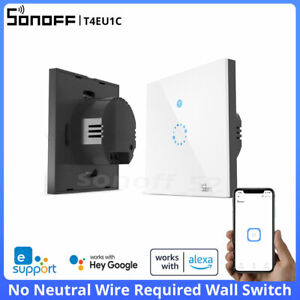 SONOFF T4EU1C Smart WIFI Wall Touch Switch No Neutral Wire Required APP Control