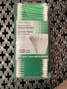Assured Double Tip 100% Pure Cotton Swabs 350 Count - Picture 1 of 5