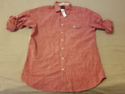 Mens New Gap Dress Shirt Xl Red Button Cotton