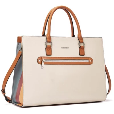 Maletín de cuero para computadora portátil para mujer bolso de hombro 15,6 pulgadas computadora de negocios T... Foto 1 de 4